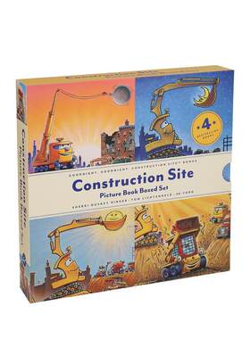 【预售】晚安工地故事绘本礼盒套装（一套4册） Construction Site Picture Book Boxed Set 原版英文儿童绘本图书书籍