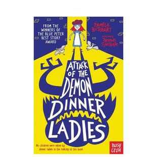 Izzy Attack 预售 4恶魔食堂阿姨来袭 Ladies 英文儿童桥梁书图书 Dinner and 伊兹和朋友们 the Friends 原版 Demon