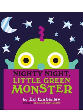 【预售】晚安 绿色小怪物 Nighty Night， Little Green Monster 原版英文儿童绘本