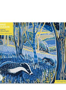 【现货】拼图1000片:安妮苏丹:月光觅食 Puzzle Annie Soudain:Foraging by Moonlight 火焰树flametree益智拼图书籍原版艺术装饰