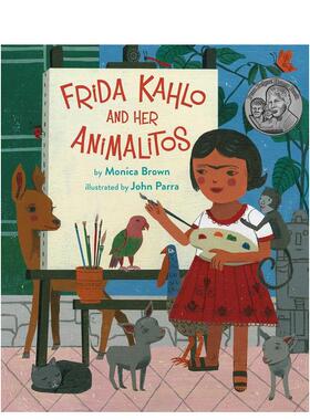 【现货】弗里达·卡罗和她的宠物（平装版）纽约时报十佳绘本 Frida Kahlo and Her Animalitos 原版英文儿童绘本