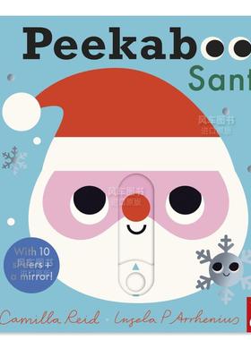 【预售】【翻翻书】圣诞老人【Peekaboo】Peekaboo Santa 英文儿童趣味 Camilla Reid and Ingela P Arrhenius Nosy Crow