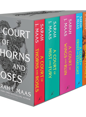 【预售】荆棘与玫瑰王庭(平装套装5本/套) Court of Thorns and Roses Paperback Box Set 英文原版小说书籍文学图书Sarah J.Maas
