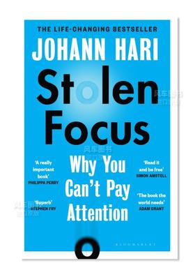 【预售】被偷走的注意力（平装版） Stolen Focus生活英文原版图书进口书籍Johann Hari