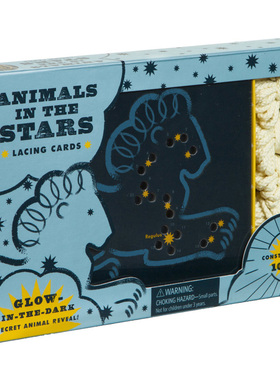 【现货】Lacing Cards Animals in the Stars星座编织卡片 亲子益智互动 英文原版童书适合3-6岁书籍进口