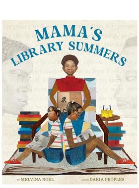 【预售】萨默斯妈妈的图书馆 Mama's Library Summers 原版英文儿童绘本