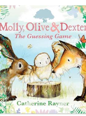 【预售】【凯特·格林纳威获奖插画师Catherine Rayner】兔子莫莉/猫头鹰奥利夫和狐狸德克斯特:猜谜游戏 Molly, Olive and Dexte
