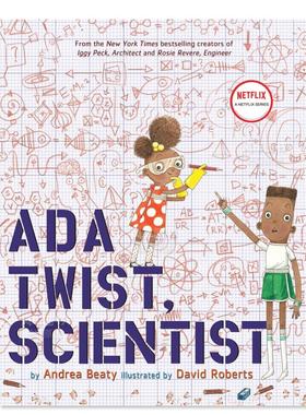 【现货】【The Questioneers】ADA TWIST, SCIENTIST,艾达转动脑筋 科学家英文儿童绘本原版图书外版进口书籍Andrea Beaty