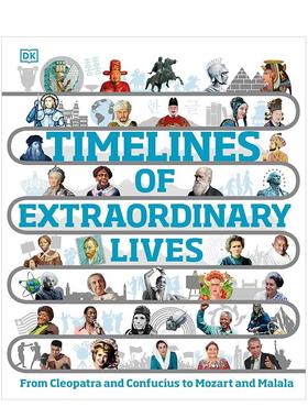 【现货】传奇人生时间图谱 【Timelines】Timelines of Extraordinary Lives 原版英文儿童绘本图书书籍