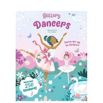 【预售】闪亮舞者贴纸书 Glittery Dancers: Sticker Book 原版英文儿童趣味图书书籍