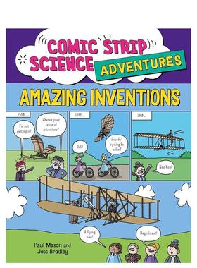 【预售】科学大冒险漫画系列：惊人发明（平装） Comic Strip Science Adventures 原版英文儿童绘本 STEAM知识科普系列图书