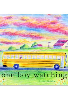 【预售】【美国插画师Grant Snider】男孩他在看 One Boy Watching 英文原版进口图书外版书籍