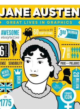 【现货】【Great Lives in Graphics】 Jane Austen，【大人物图像】简·奥斯丁图书