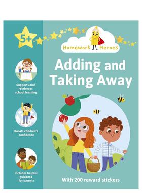 【预售】作业小能手：加减法启蒙（含200枚奖励贴纸） 【Homework Heroes】Adding and Taking Away 原版英文儿童语言/概念启蒙