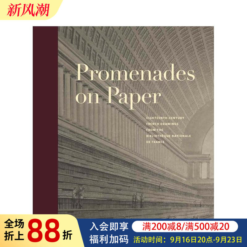 【预售】纸上长廊:来自法国国家图书馆的18世纪法国素描 Promenades on Paper 原版英文艺术画册画集图书书籍