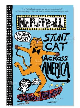 【现货】普夫先生:穿越美国的特技猫 Mr. Puffball: Stunt Cat Across America英文儿童绘本原版图书进口书籍Lombardo, Constance