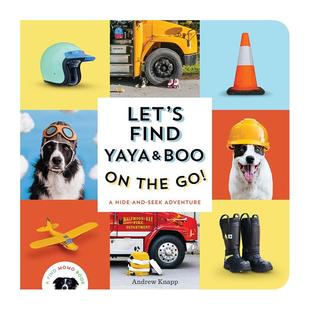 寻找亚亚和布布：躲猫猫大冒险 Let Momo Yaya the 原版 Find Boo and 实景观察力绘本图书 英文儿童趣味 预售