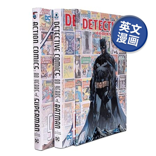 进口图书超级英雄系列美漫书籍 Set Slipcase Years 英文漫画书原版 现货 DC漫画 超人&蝙蝠侠80年套装 Superman 精装 Batman