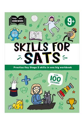 【预售】作业辅导：9岁以上（SAT 考试技能） Help With Homework: Age 9+ Skills for SATs 原版英文儿童自然拼读