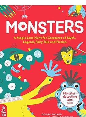 【现货】怪物:魔法镜头 Monsters: a Magic Lens Hun 原版英文儿童绘本图书