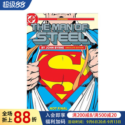 【预售】DC漫画 超人：钢铁之躯 约翰?伯恩 Superman:The Man of Steel by John Byrne:Absolute Edition 精装 英文漫画进口书