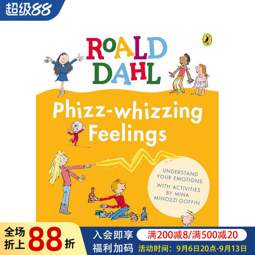 【预售】奇妙情绪大冒险：罗尔德?达尔情绪启蒙活动书 Phizz-whizzing Feelings 原版英文儿童读物书