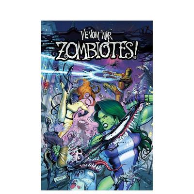 【预售】漫威漫画 毒液战争：僵尸生物/毒液 Venom War: Zombiotes/Venomous 原版英文漫画书 进口图书