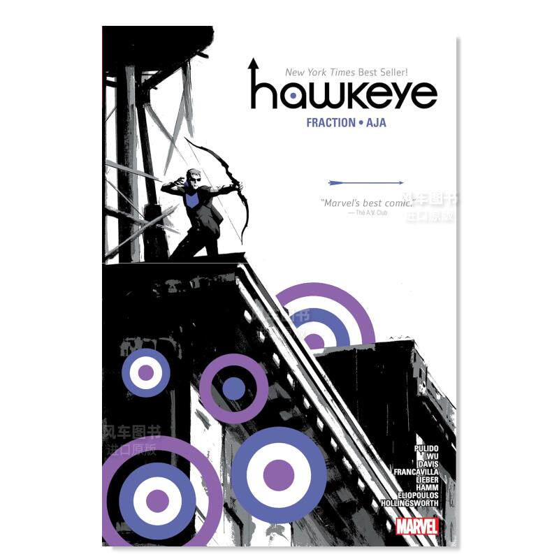 【现货】漫威漫画 鹰眼 选集 新印刷 HAWKEYE BY FRACTION & AJA OMNIBUS 英文漫画书原版进口美漫漫画书籍