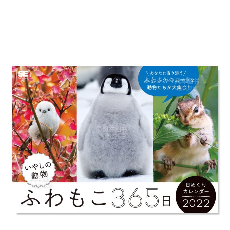 【现货】2022日历治愈的动物日历ふわもこ365日いやしの動物日めくりカレンダ— 2022(翔泳社カレンダ—)日文原版进口外版图-封面