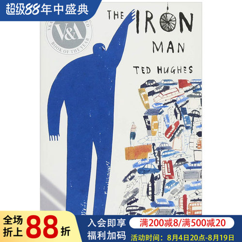 【预售】钢铁侠 The Iron Man 英文原版儿童绘本7-9岁现代童话故事书 特德·休斯Ted Hughes经典故事 Walker Books