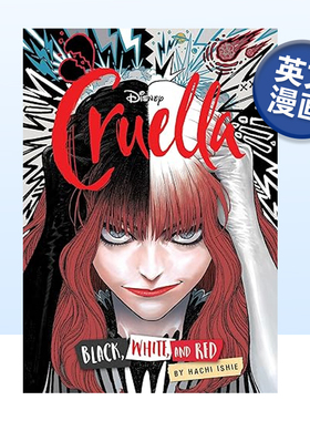 【现货】迪士尼黑白魔女库伊拉 Disney Cruella: The Manga: Black, White, and Red 英文漫画书原版进口图书美漫 VIZ Media LLC