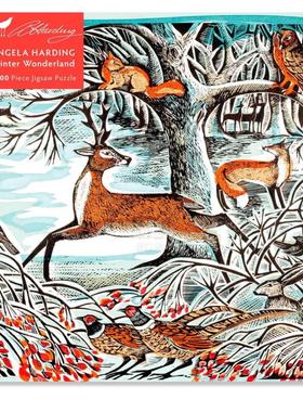 【现货】拼图1000片 安吉拉·哈丁:冬季仙境 Angela Harding: Winter Wonderland 原版减压Flame Tree火焰树拼图书艺术装饰画