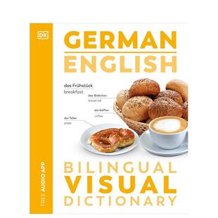 Visual 预售 Dictionaries 原版 德语 English DK双语视觉词典 英文语言学习图书书籍 英语 German Bilingual