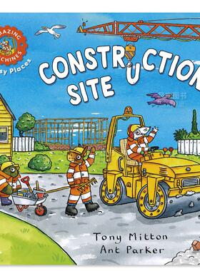 【预售】【Amazing Machines】繁忙场所的惊人机器：建筑工地 英文儿童绘本 In Busy Places: Construction Site