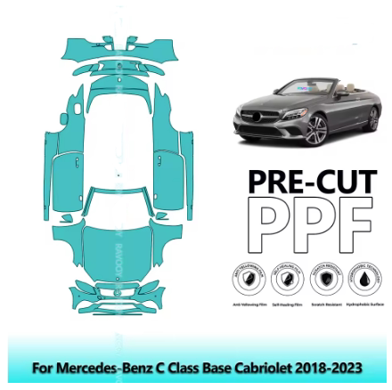 BenzC级Cabriolet敞篷跑车专用隐形车衣TPU车身漆面保护膜透明刮