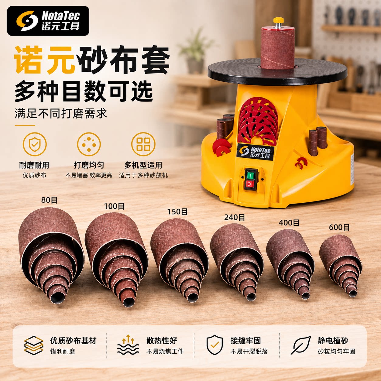 诺元工具砂布套砂辊套砂柱机砂纸