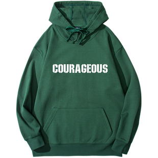 绿色橄榄绿简约字母套头卫衣女连帽春秋薄款百搭宽松显白显瘦上衣