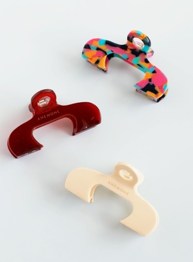 日本本土Ane mone半扎发抓夹高级感气质鲨鱼夹后脑勺盘发夹