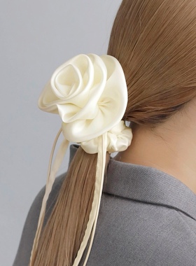 日本本土Ane mone玫瑰花丝带发圈马尾发绳甜美可爱大肠发圈