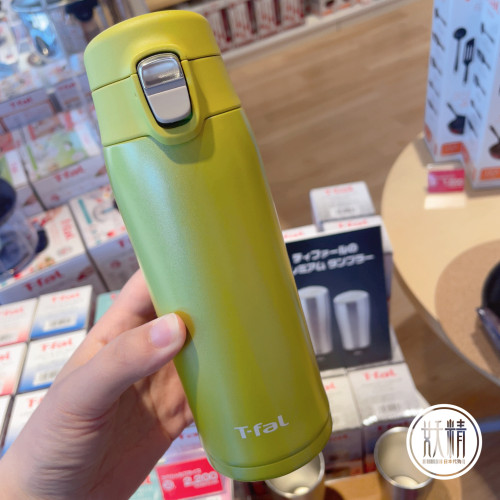 日本本土T-fal不锈钢保冷轻量杯400ML一键式便携保温杯480ML