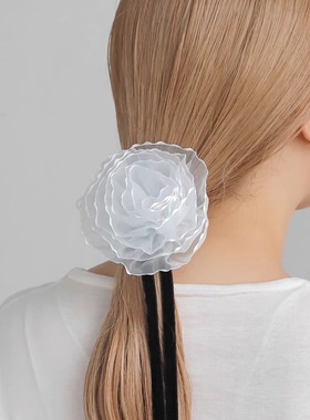 日本本土Ane mone蕾丝花朵马尾发绳甜美可爱ins风飘带扎头绳