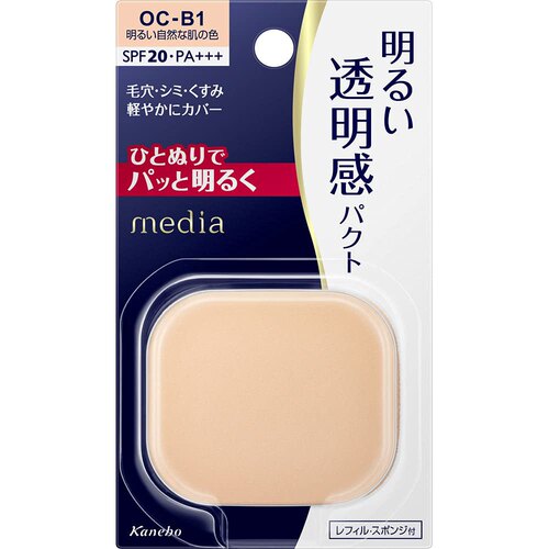 日本代购嘉娜宝media遮瑕粉饼