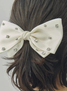 日本本土代购Goldy蝴蝶结发夹女气质后脑勺弹簧夹高级感约会头饰