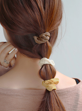 日本本土ane mone法式初秋简约大肠发圈少女感气质发绳3个装