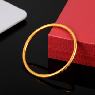 弥高18K黄金传承两世欢莲花莲蓬k金正品女款手镯正圆形素金手环