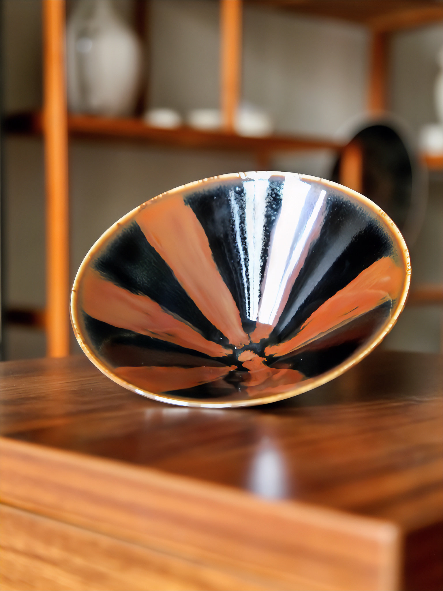 定瓷手工茶具定窑黑定窑变斗笠茶盏中式仿古曲阳原产地原矿高温烧