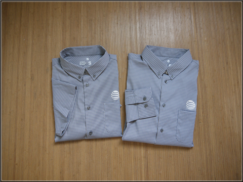 男速衬衫短袖格子扣领商务休闲