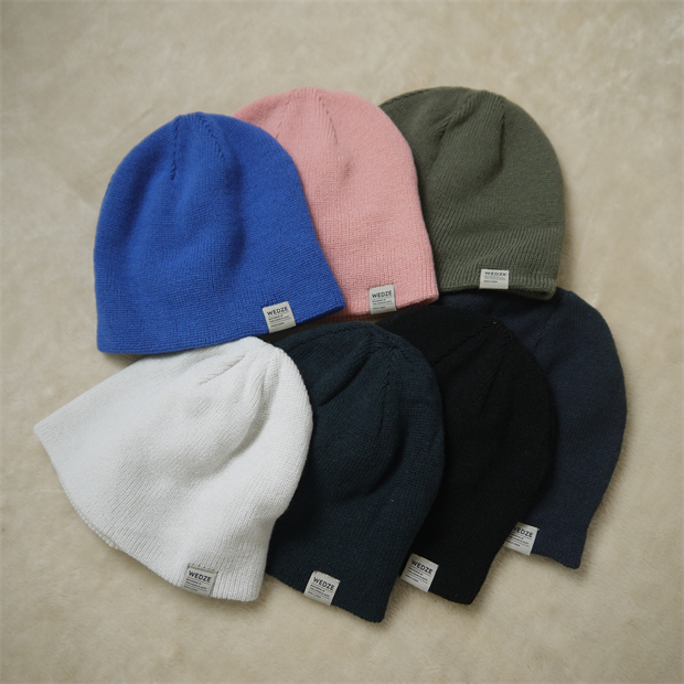 外贸秋冬男女款休闲保暖护耳帽子细毛线针织帽简约潮款冷帽套头帽