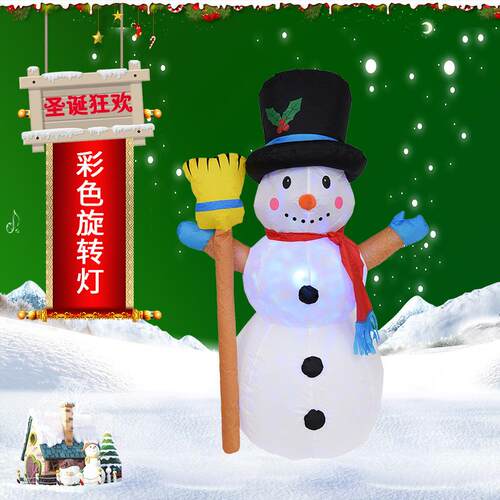 12m Cartoon Snowman Rotating Lights LED Inflatable Toys