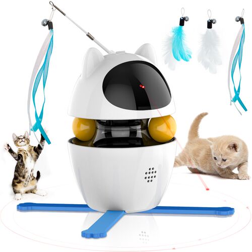 4-in-1 Cat Toys Indoor Electric Interactive Toys with Ball a